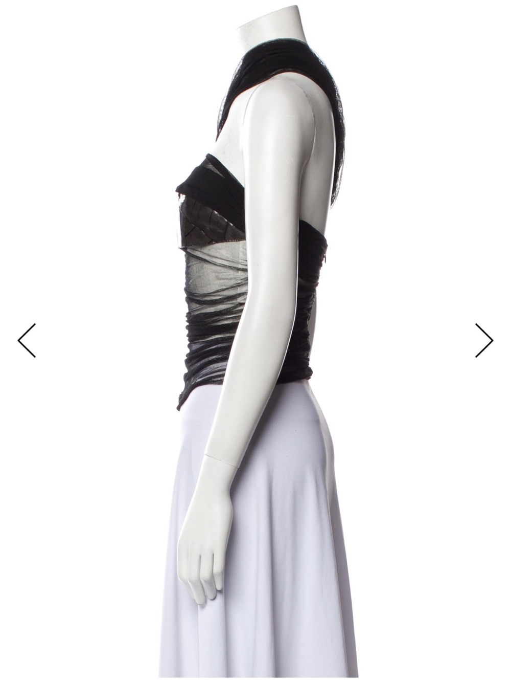 Christopher esber one shoulder veiled silk top - Picture 2 of 10
